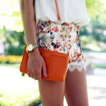 FLORAL & LACE SHORTS, OPEN BACK TOP, GIGI NEW YORK MAGGIE CROSS BODY