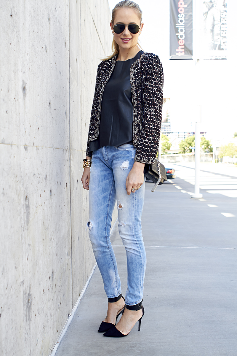 FRENCH CONNECTION EMBELLISHED JACKET - Fashion Jackson