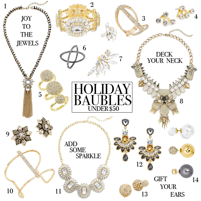 HOLIDAY BAUBLES UNDER $50