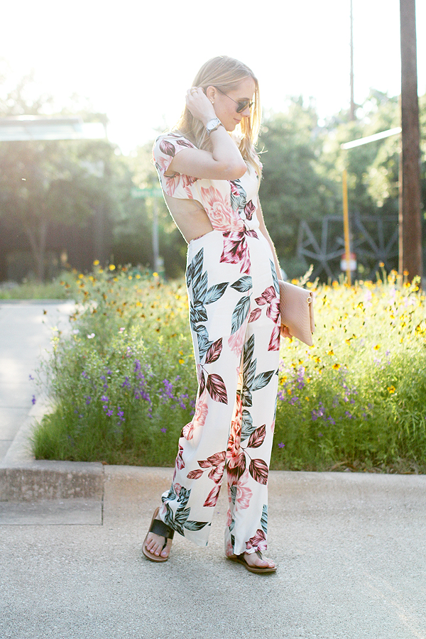 Topshop cheap floral jumpsuit