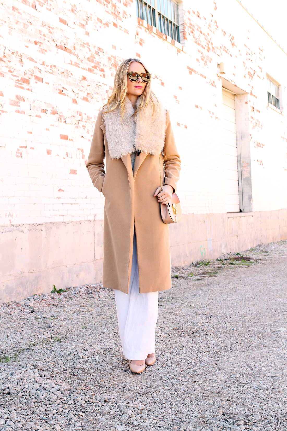 A line camel outlet coat