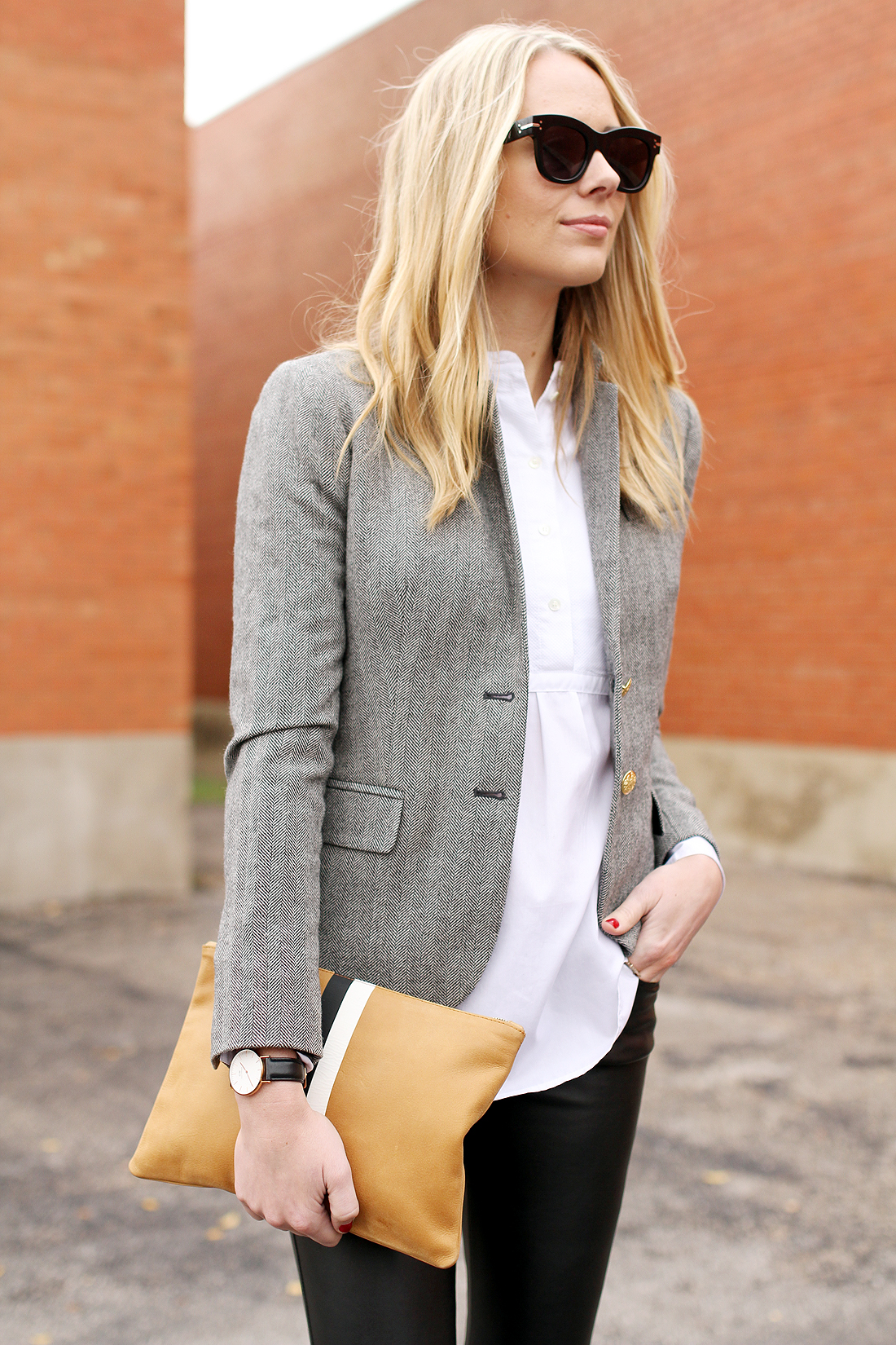 HERRINGBONE BLAZER - Fashion Jackson