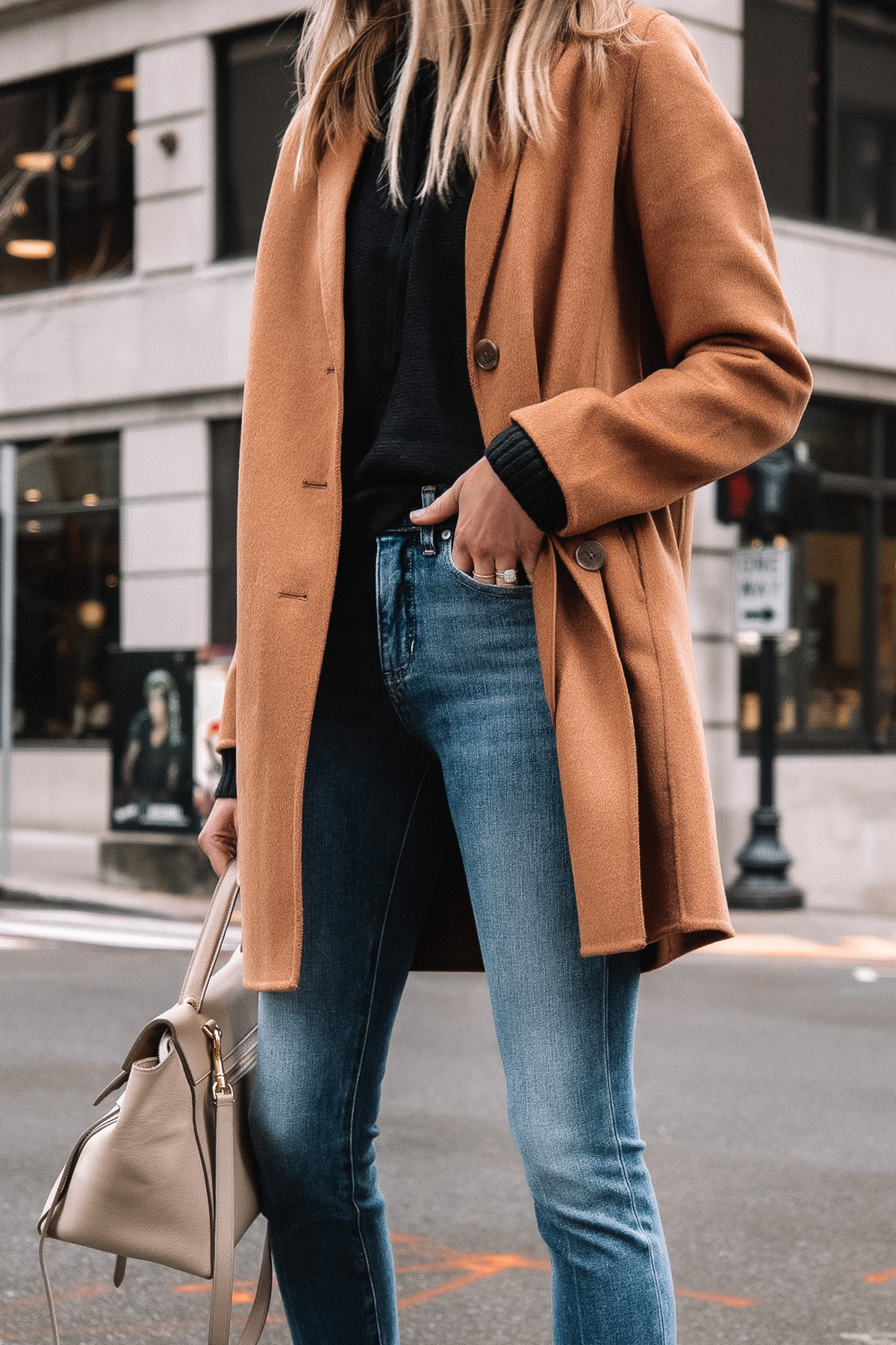 Camel and shop black sweater