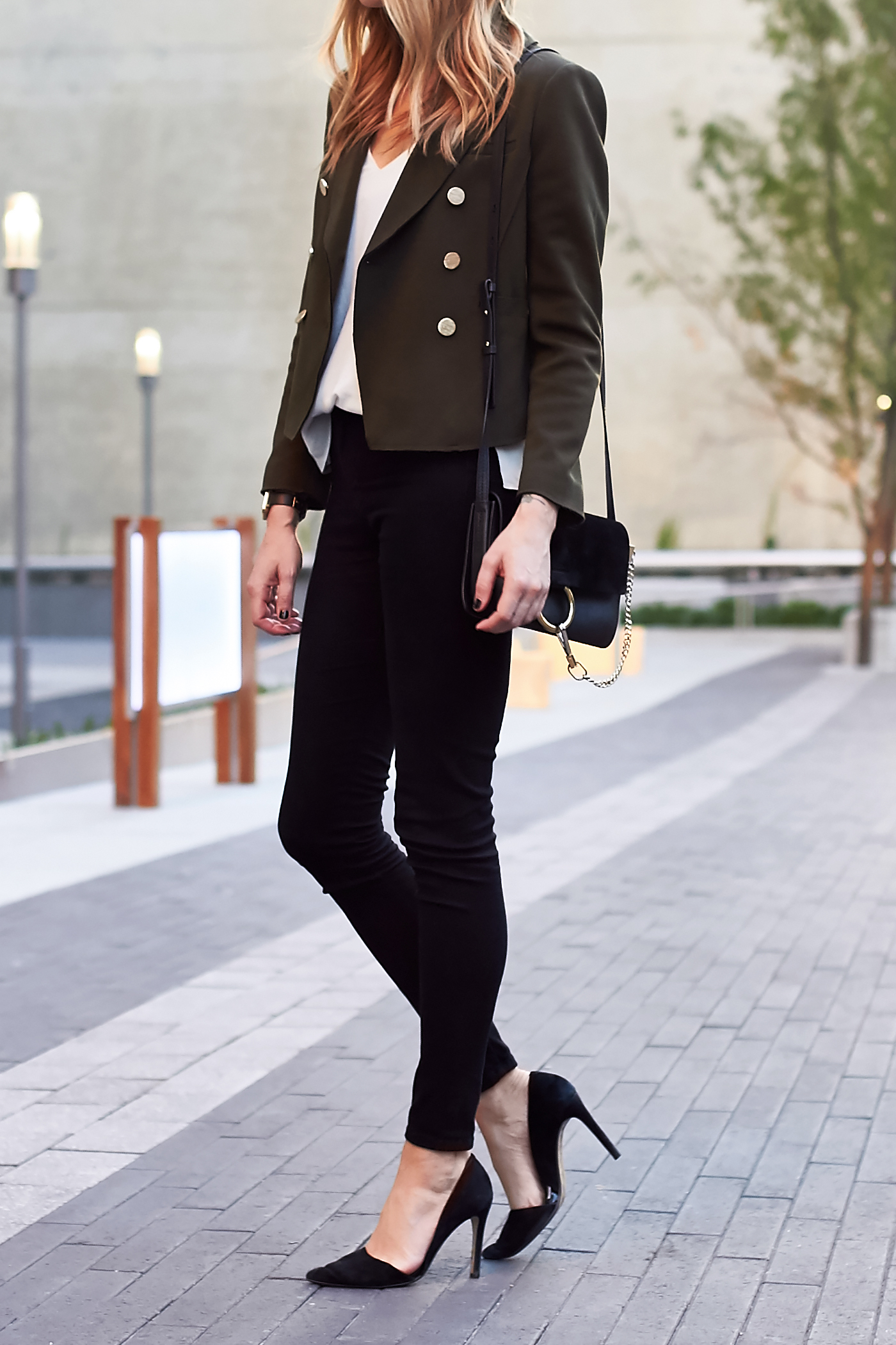 military blazer outfit