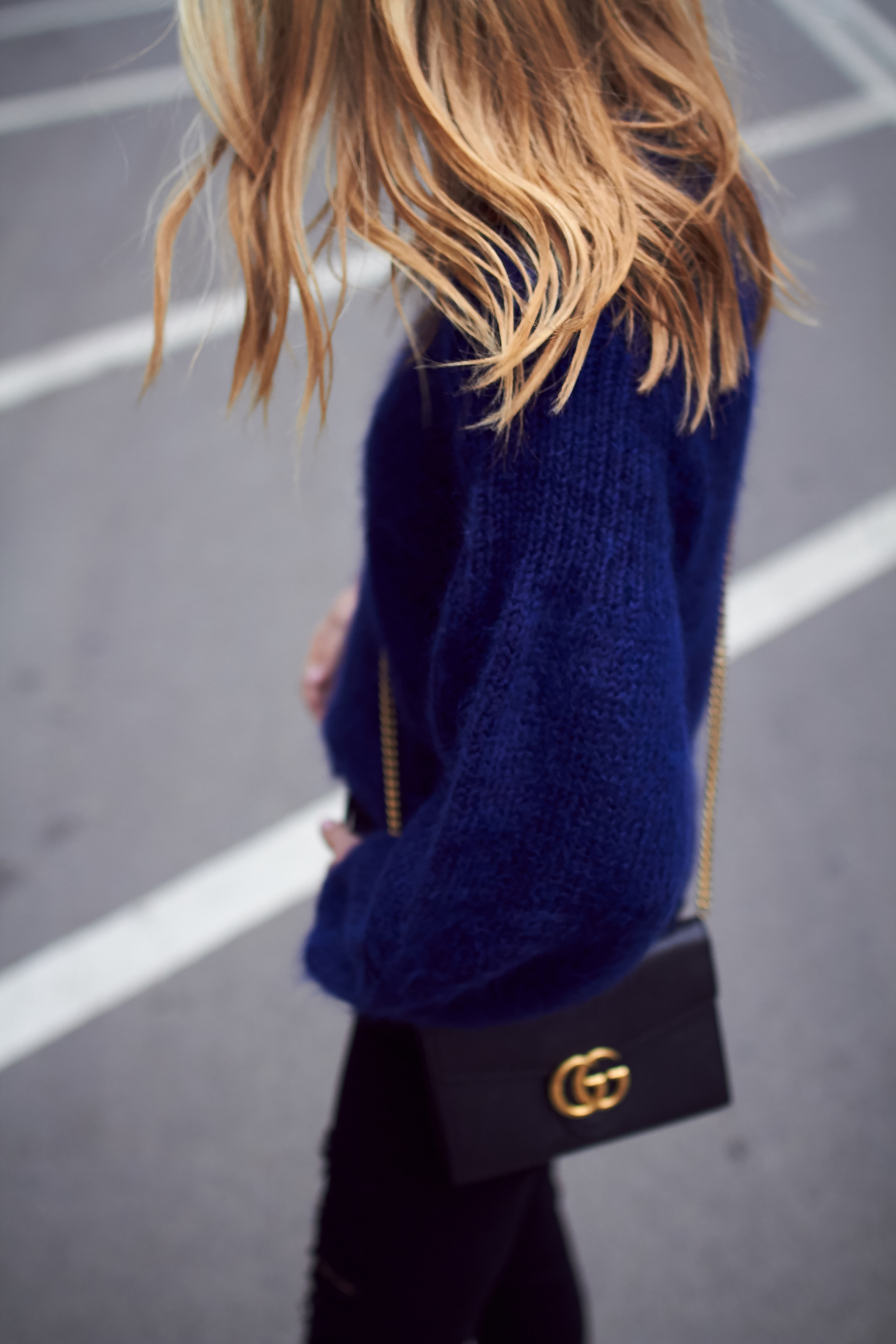 Fall Outfit, Navy Oversized Sweater