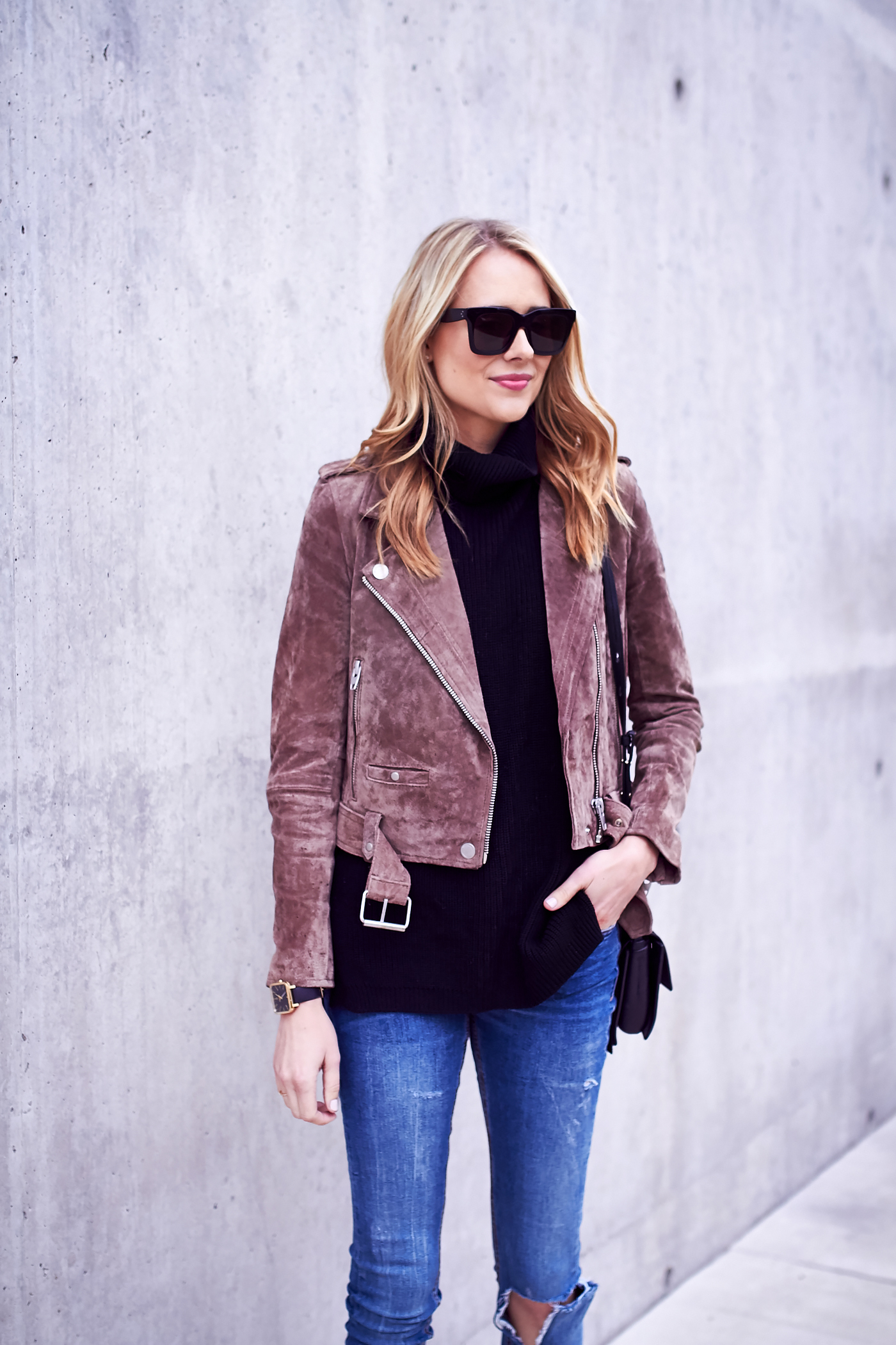 HOW TO WEAR A SUEDE MOTO JACKET | Fashion Jackson