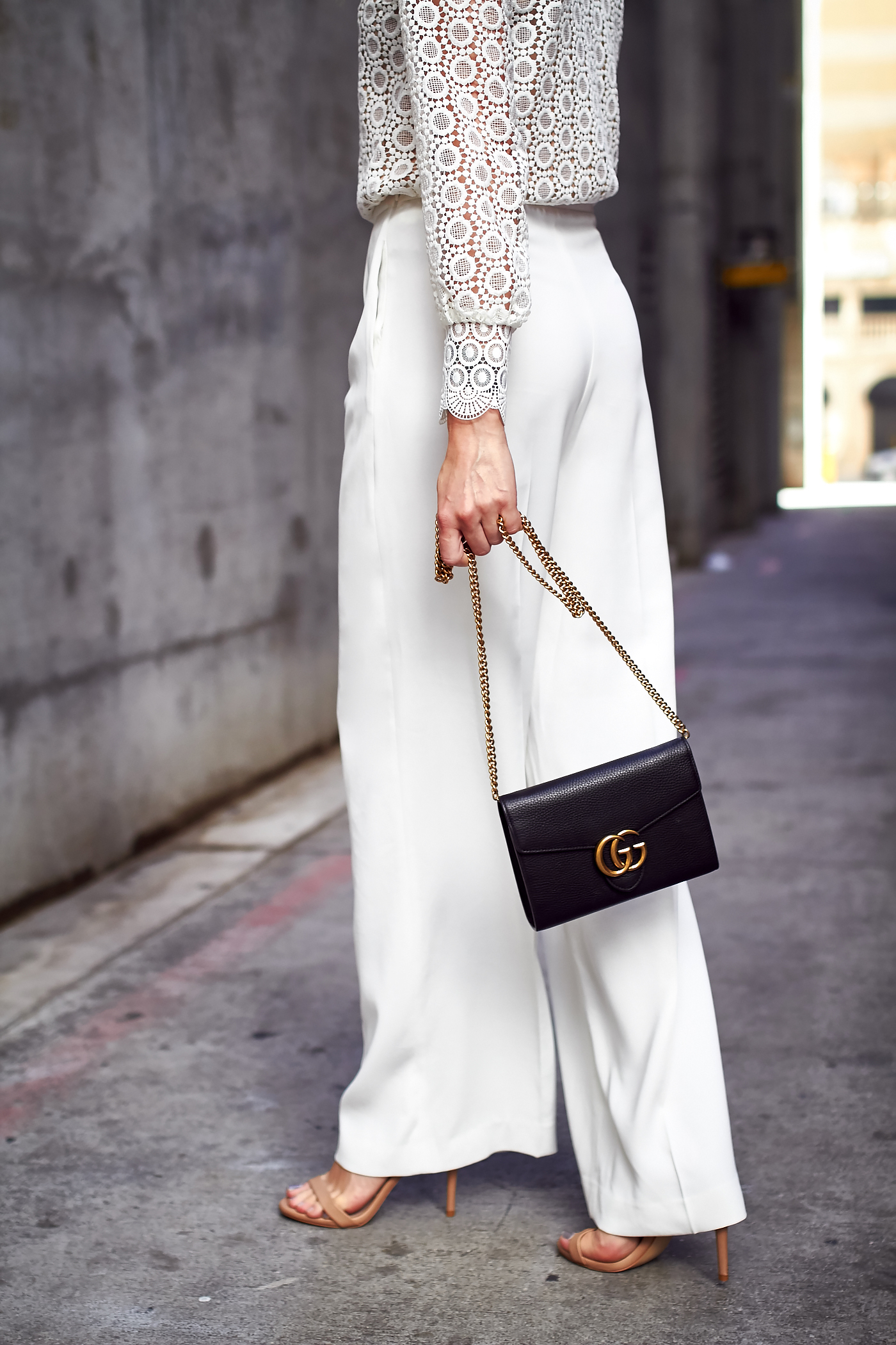 winter white wide leg dress pants