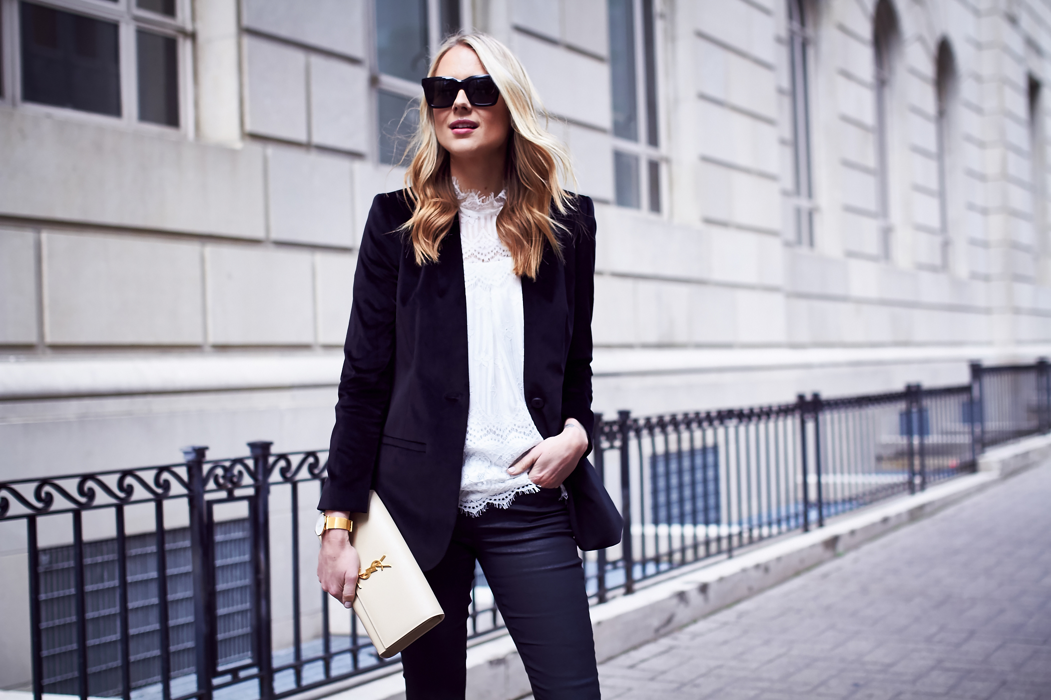 A Stylish Way to Wear a Black Velvet Blazer - Fashion Jackson