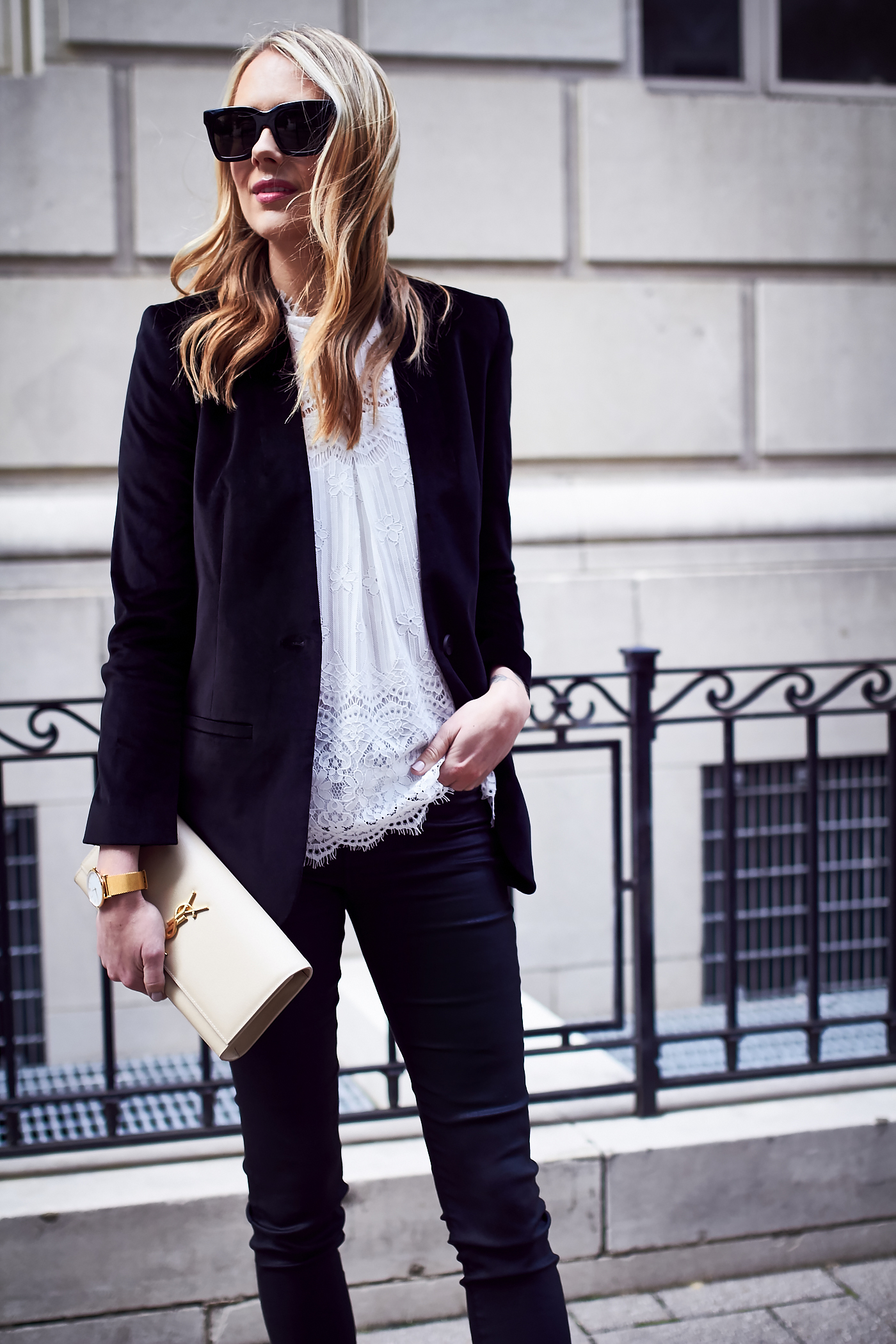 A Stylish Way to Wear a Black Velvet Blazer - Fashion Jackson