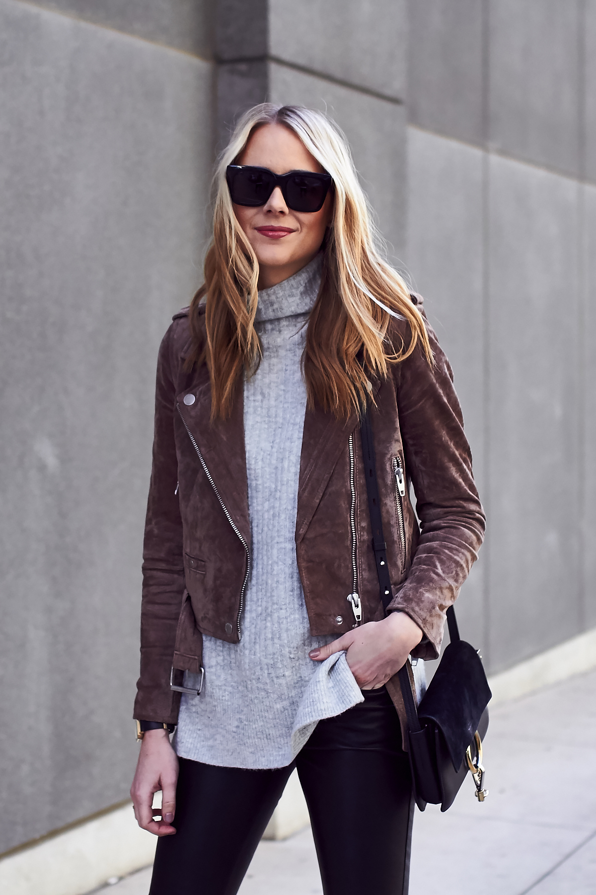 CLOSET STAPLE - A SUEDE MOTO JACKET - Fashion Jackson