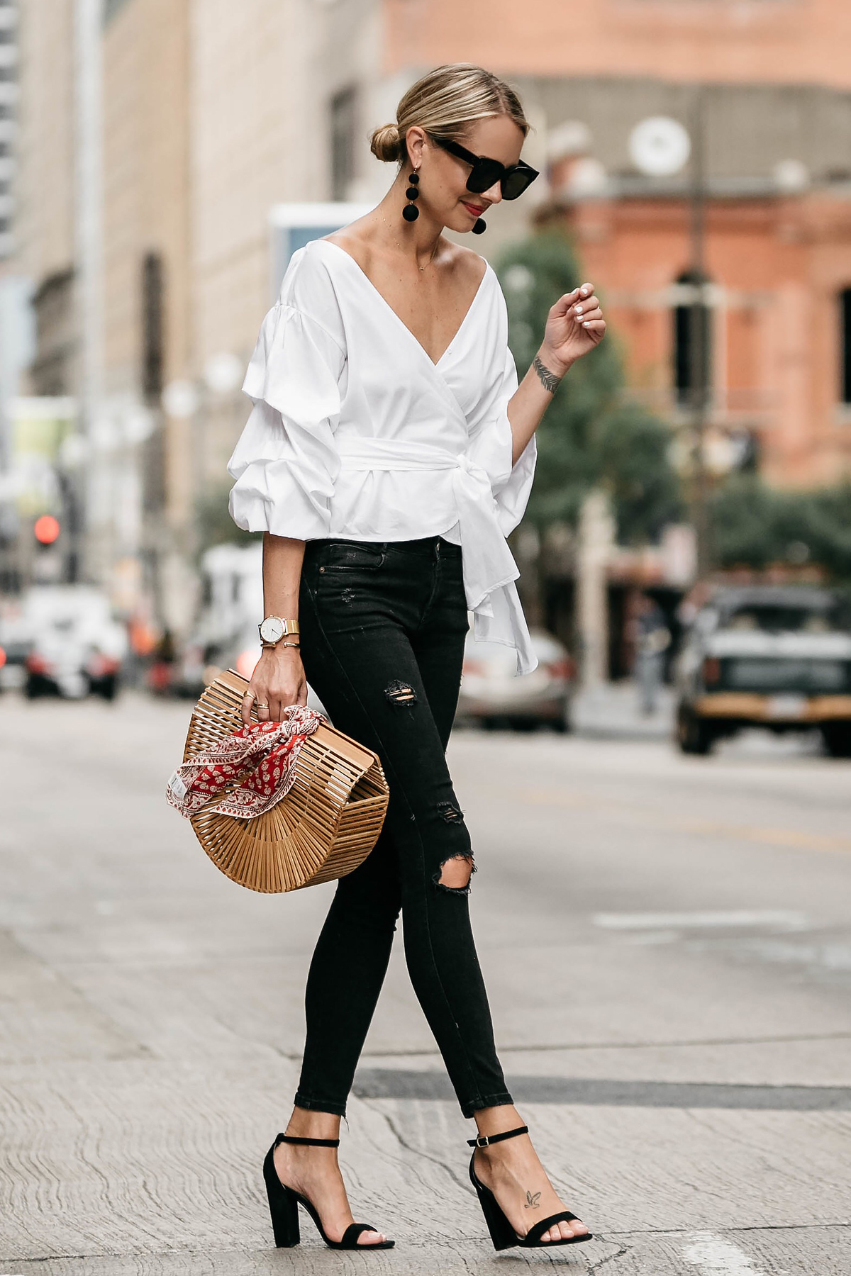 Red hot sale straw clutch