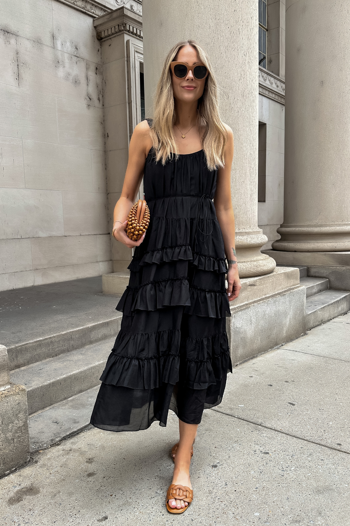 Black and shop grey maxi dress