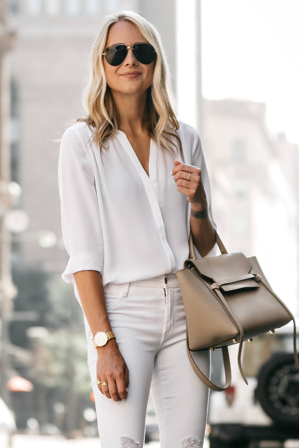 HOW TO WEAR WHITE ON WHITE | Fashion Jackson