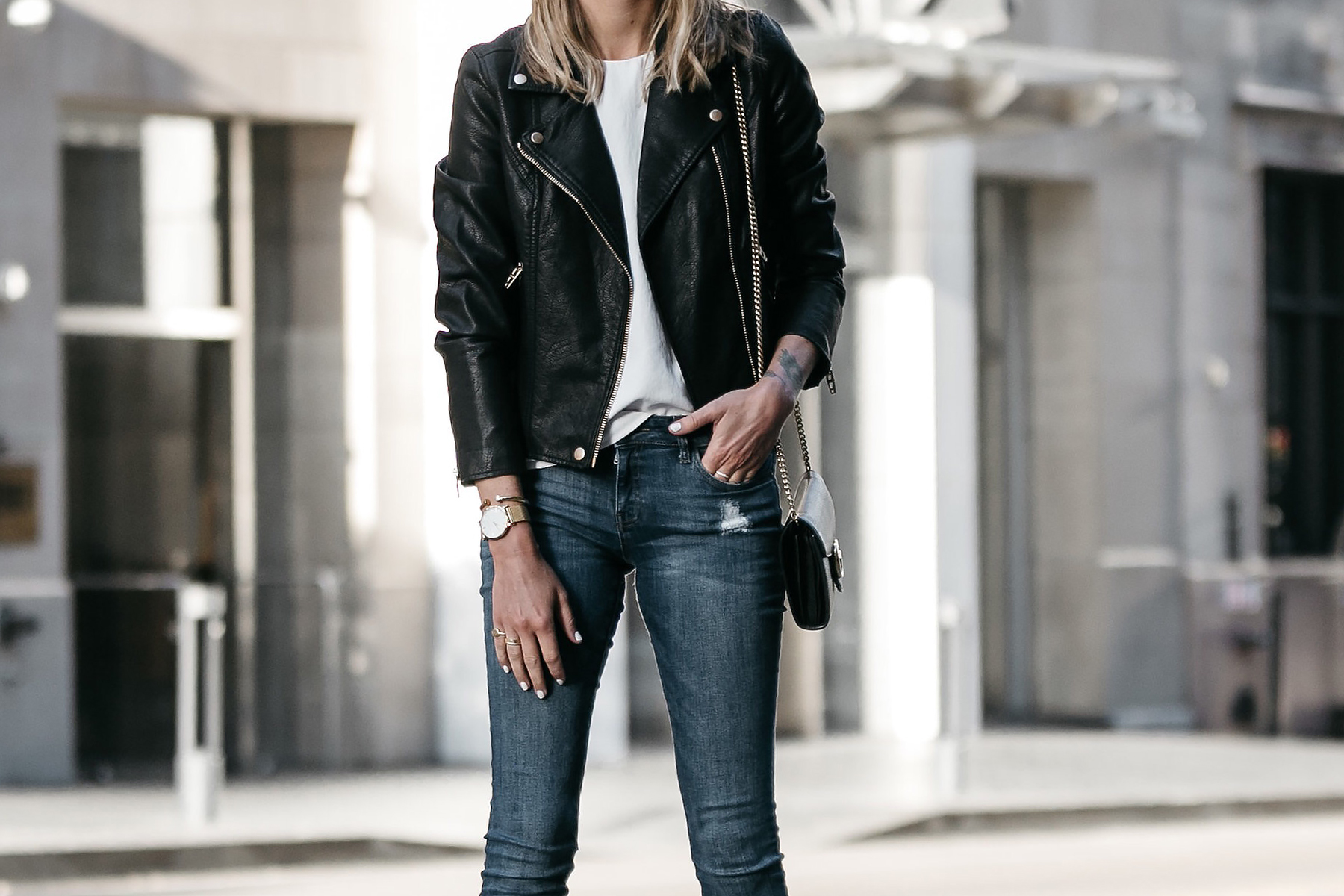 Nordstrom black leather outlet jacket