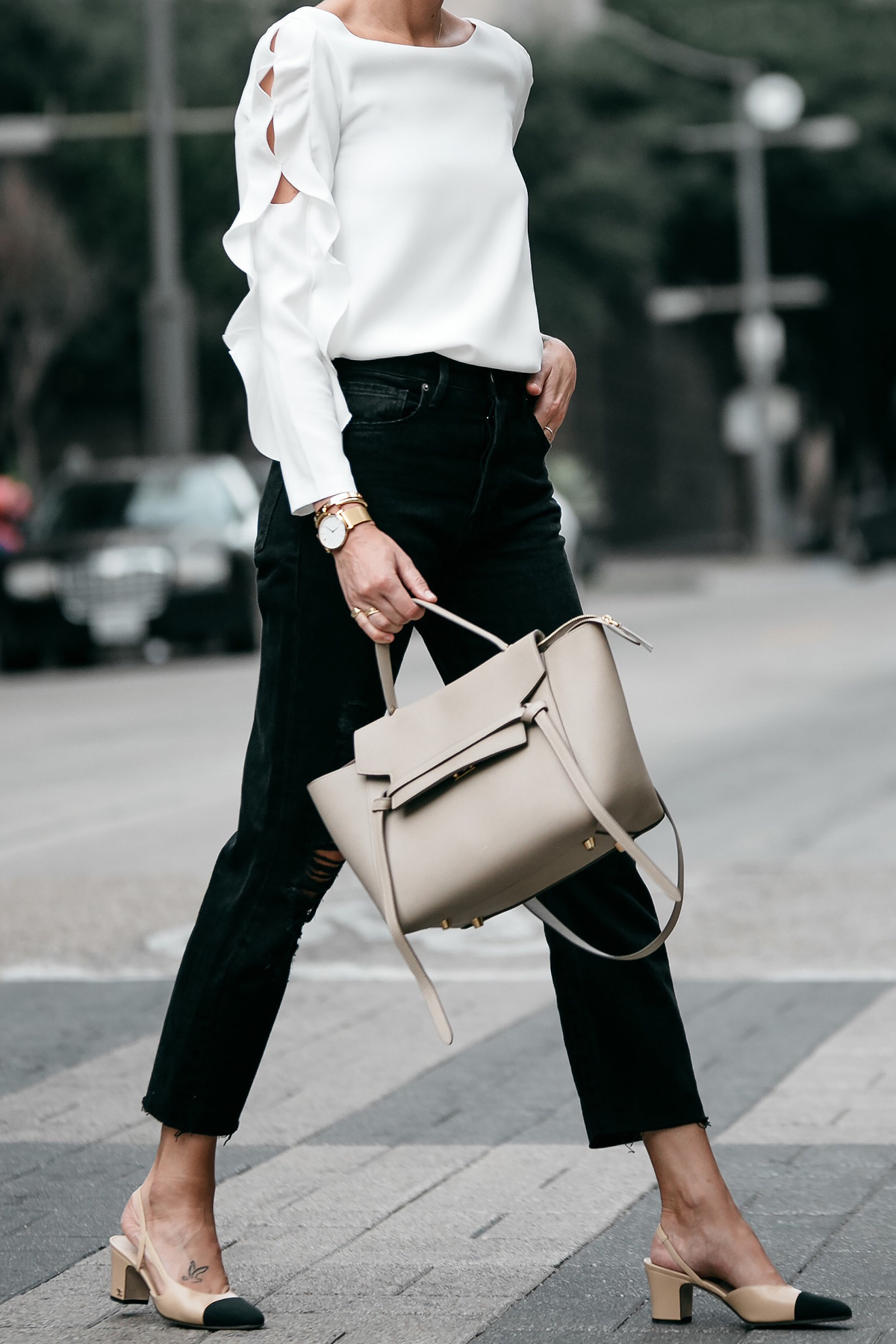 Date Night Style, Ruffle Tops + Boyfriend Jeans