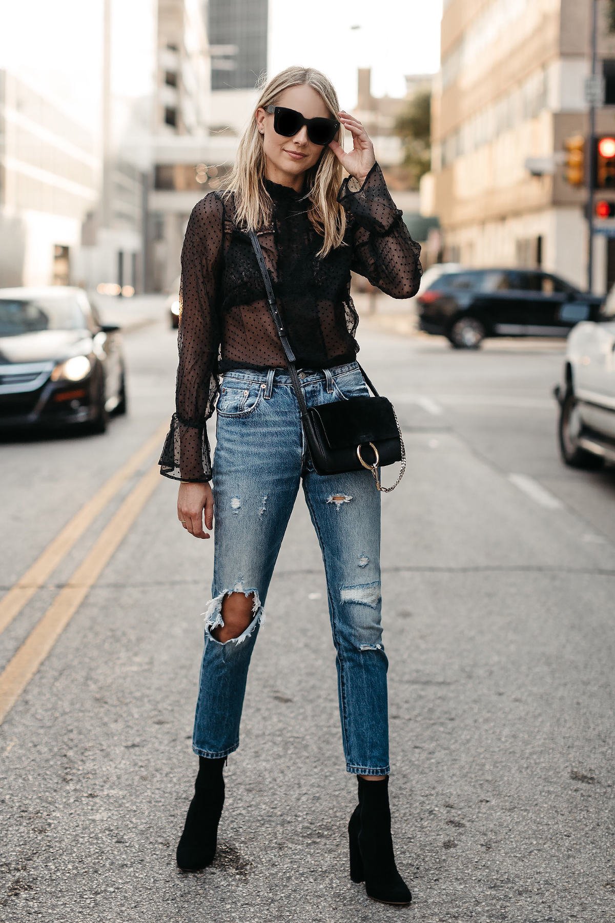 A CASUAL WAY TO WEAR A BLACK LACE TOP Fashion Jackson