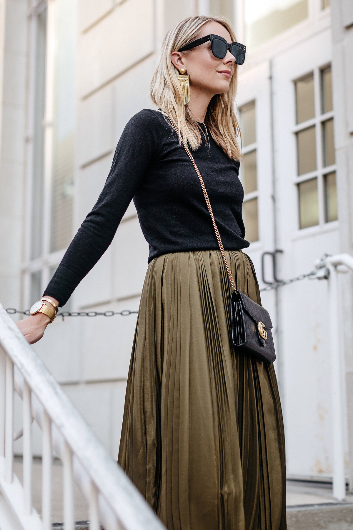 Tan Wrap Coat & Gucci Bag - Style Cusp