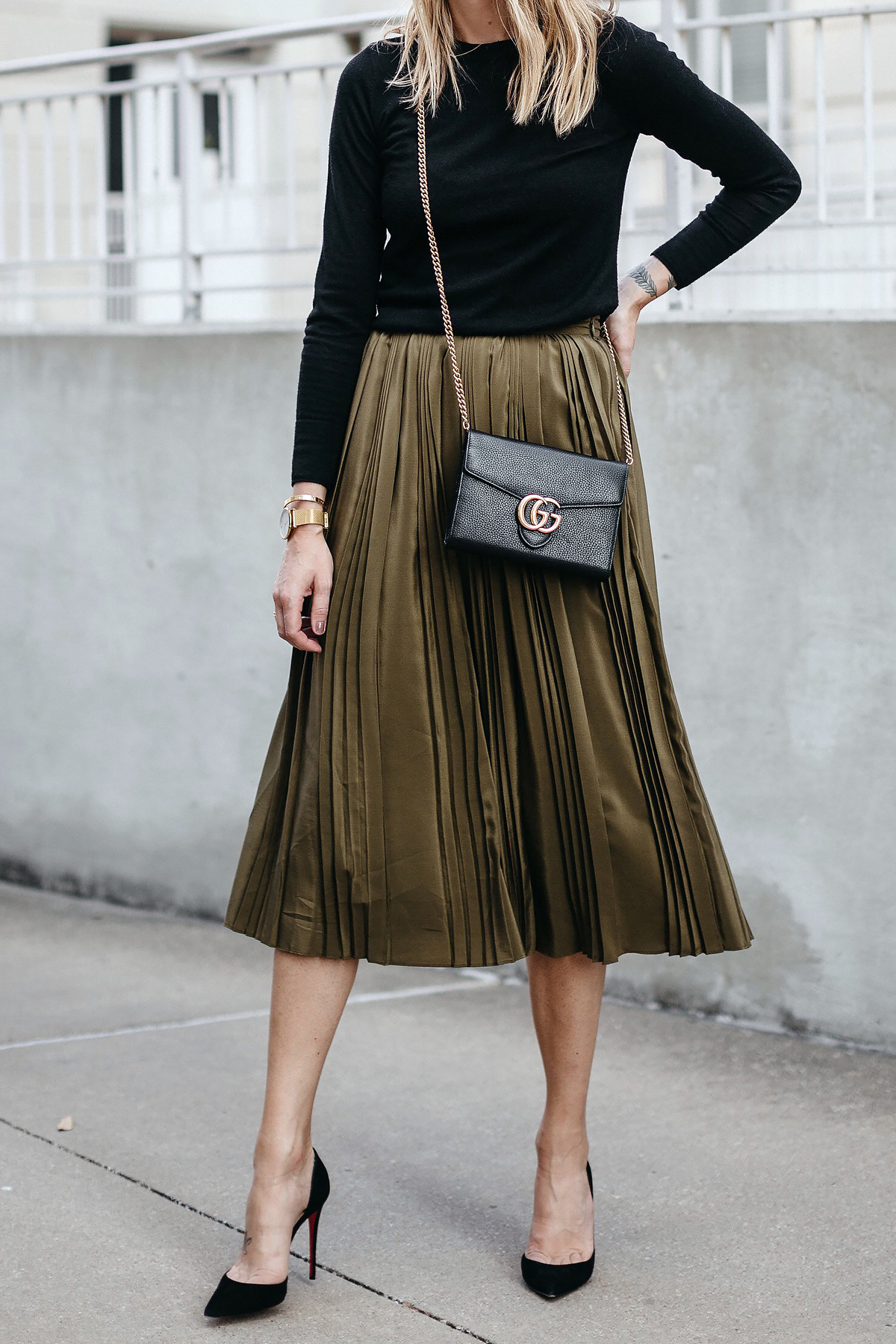 midi skirt fall outfit