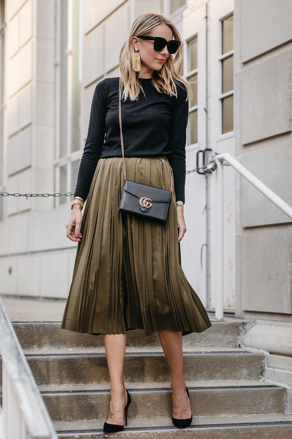 midi skirt fall outfit