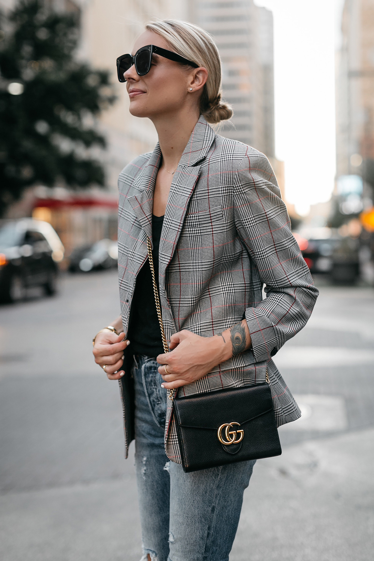 Zara shop blazer plaid