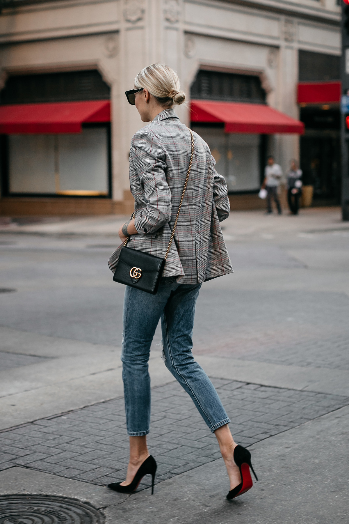 zara plaid blazer womens