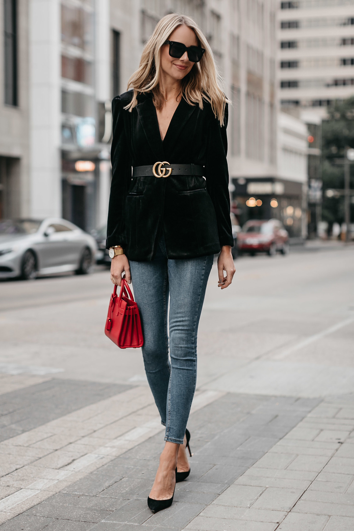 A Stylish Way to Wear a Black Velvet Blazer - Fashion Jackson