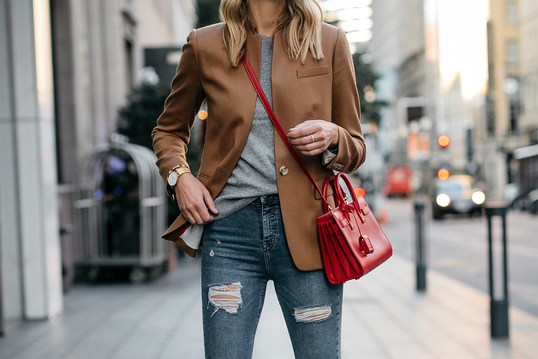 WHY YOU NEED A RED BAG FOR FALL - Fashion Jackson