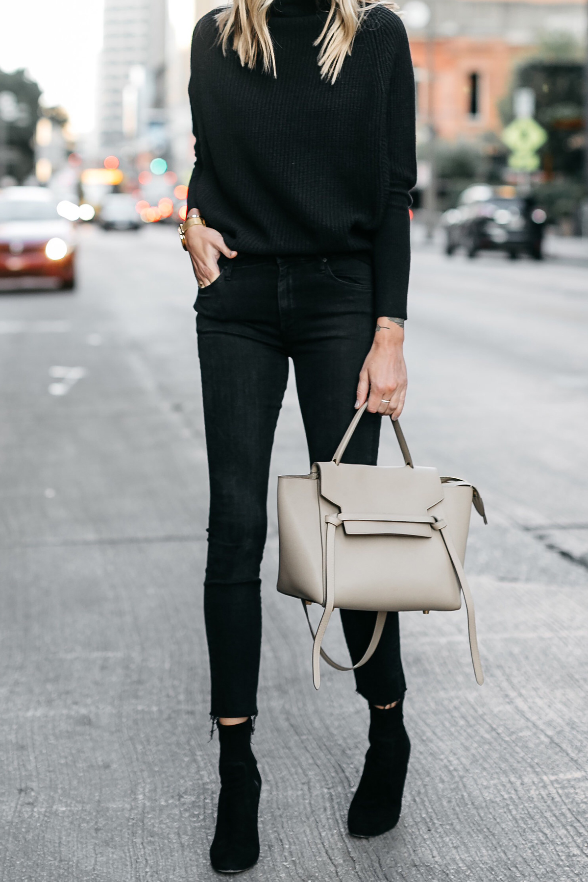 black cashmere sweater