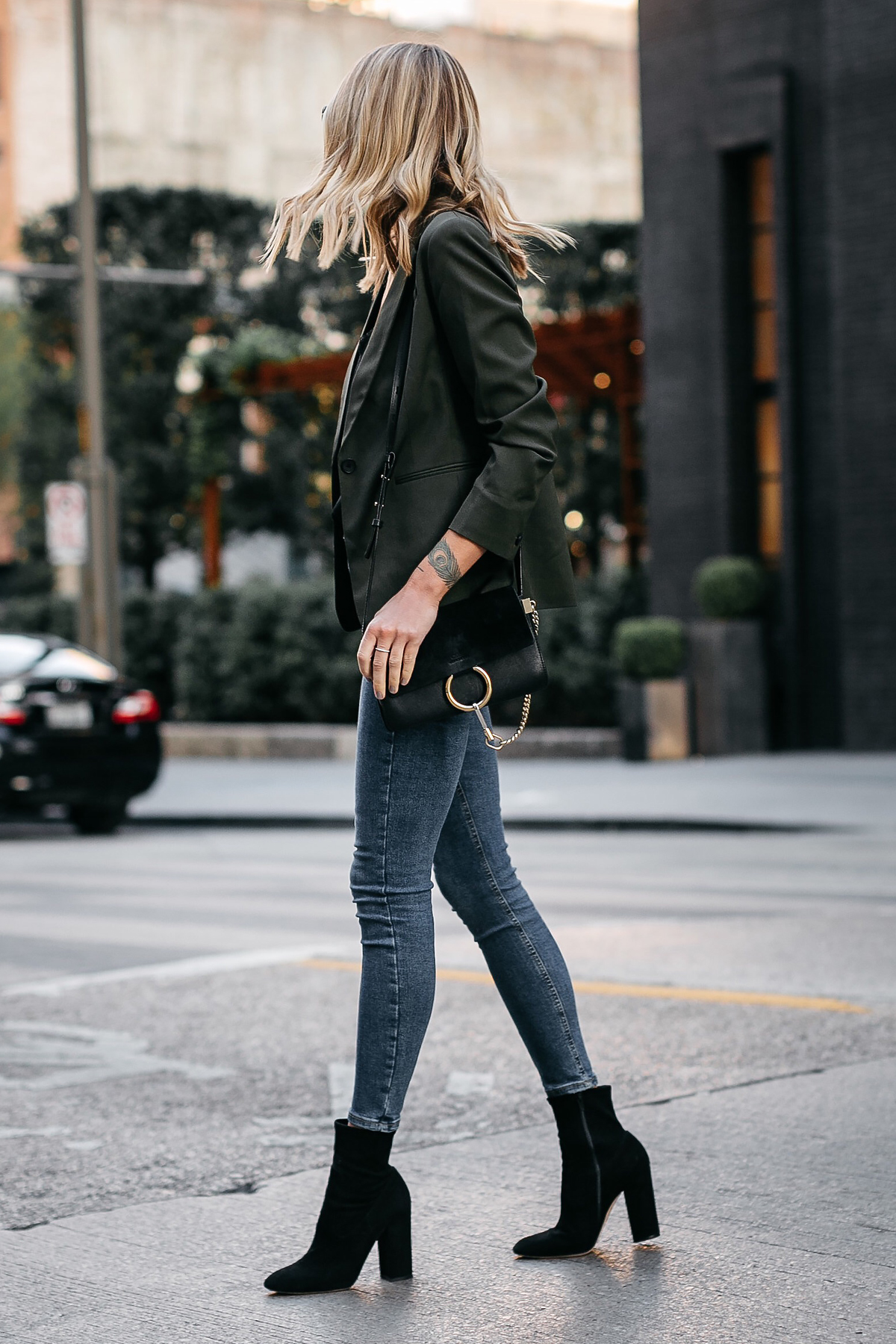 Fashion Jackson Wearing Everlane Black Blazer hoodie and blazer womens  outfit jeans and blazer …