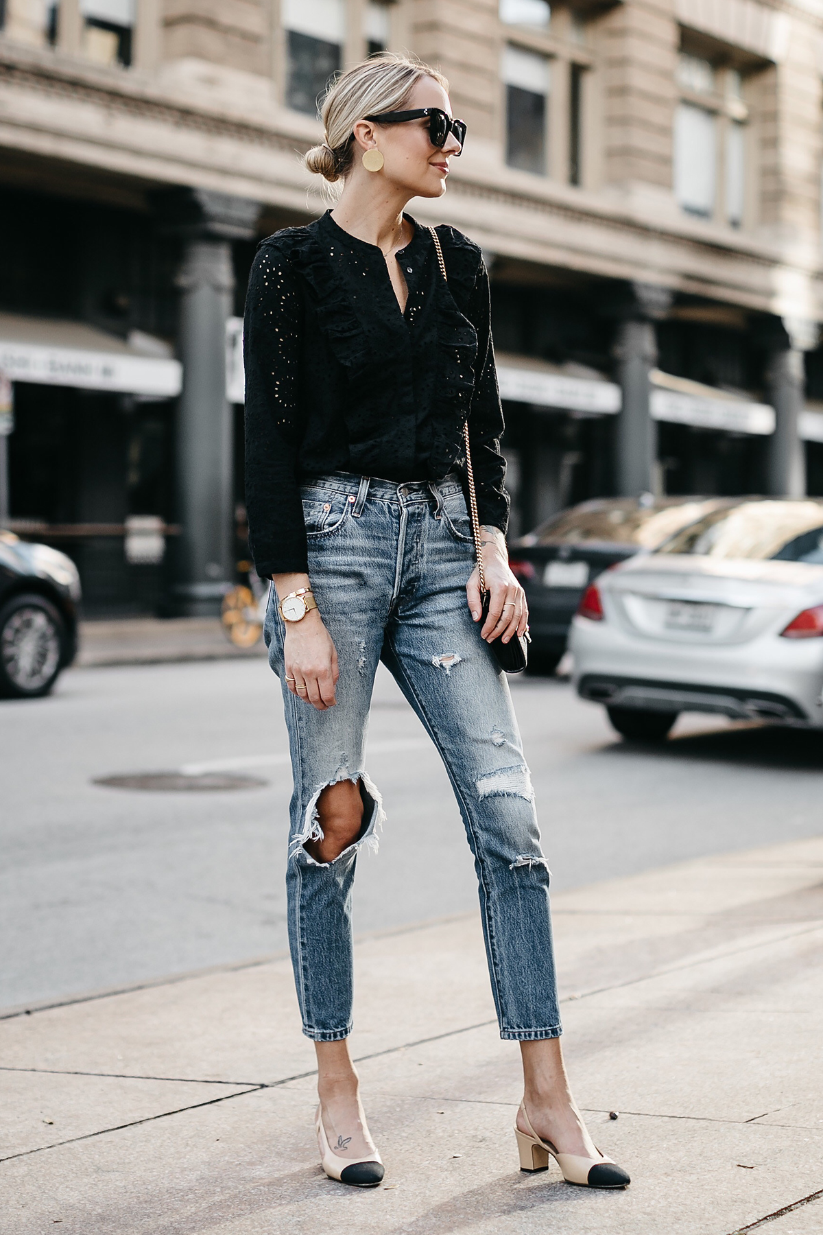 Frayed 2024 jeans outfit