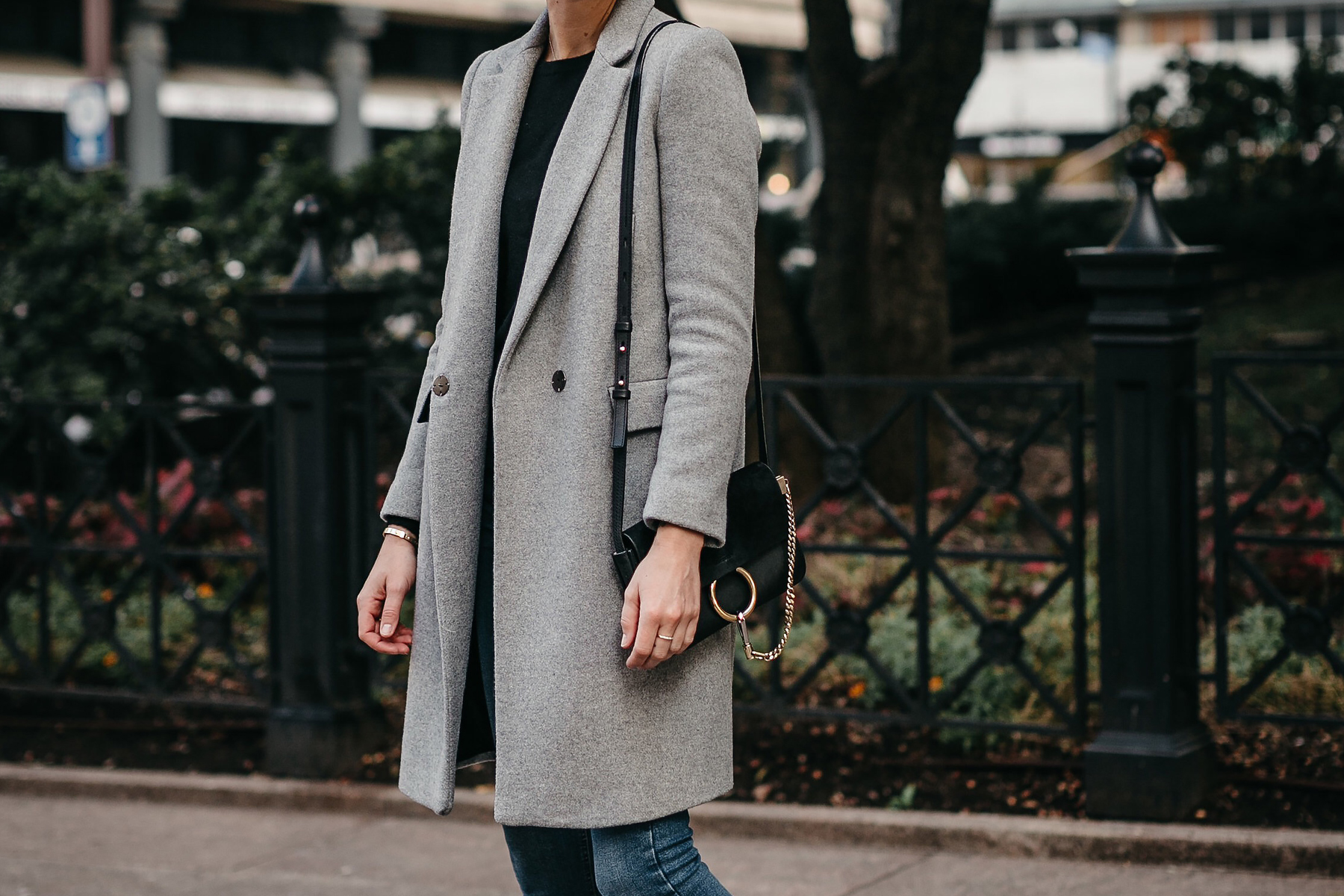 Zara gray 2024 wool coat