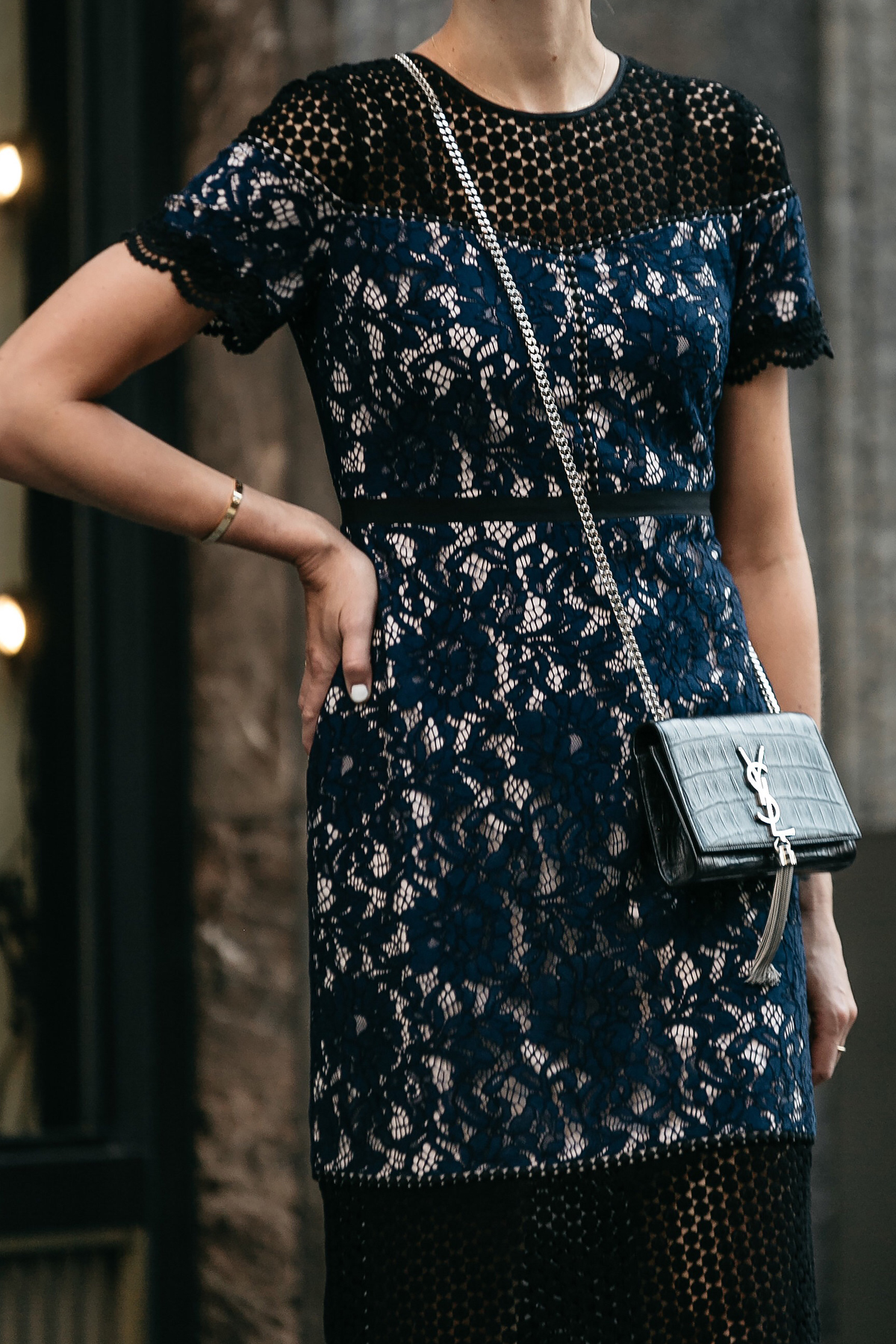 ysl lace dress