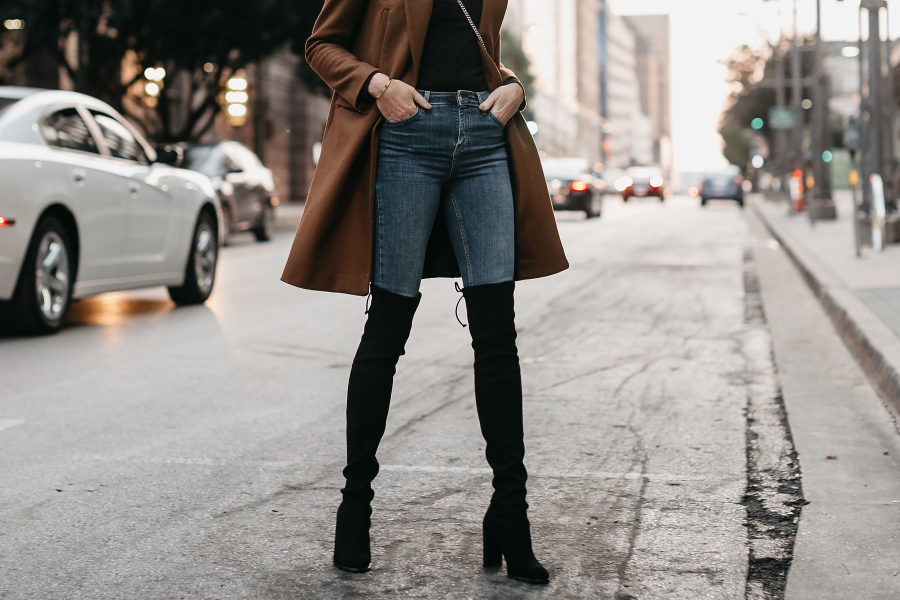 over knee boots street style