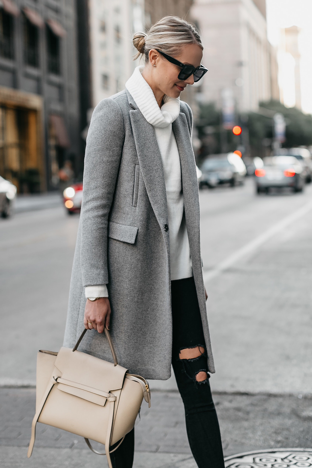 wool coat outfit