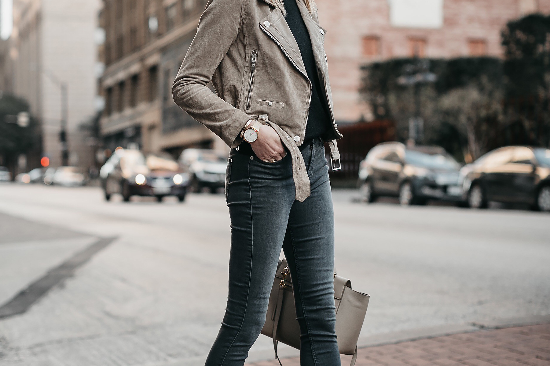 Blanknyc Suede Moto Jacket Black Sweater 7 For All Mankind Grey Skinny Jeans Fashion Jackson Dallas Blogger Fashion Blogger Street Style
