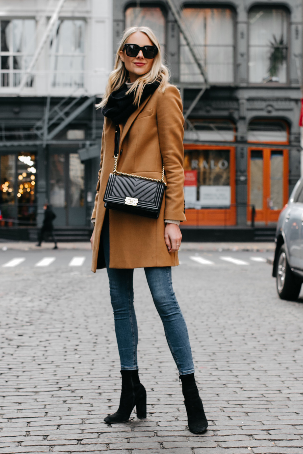 black scarf outfit