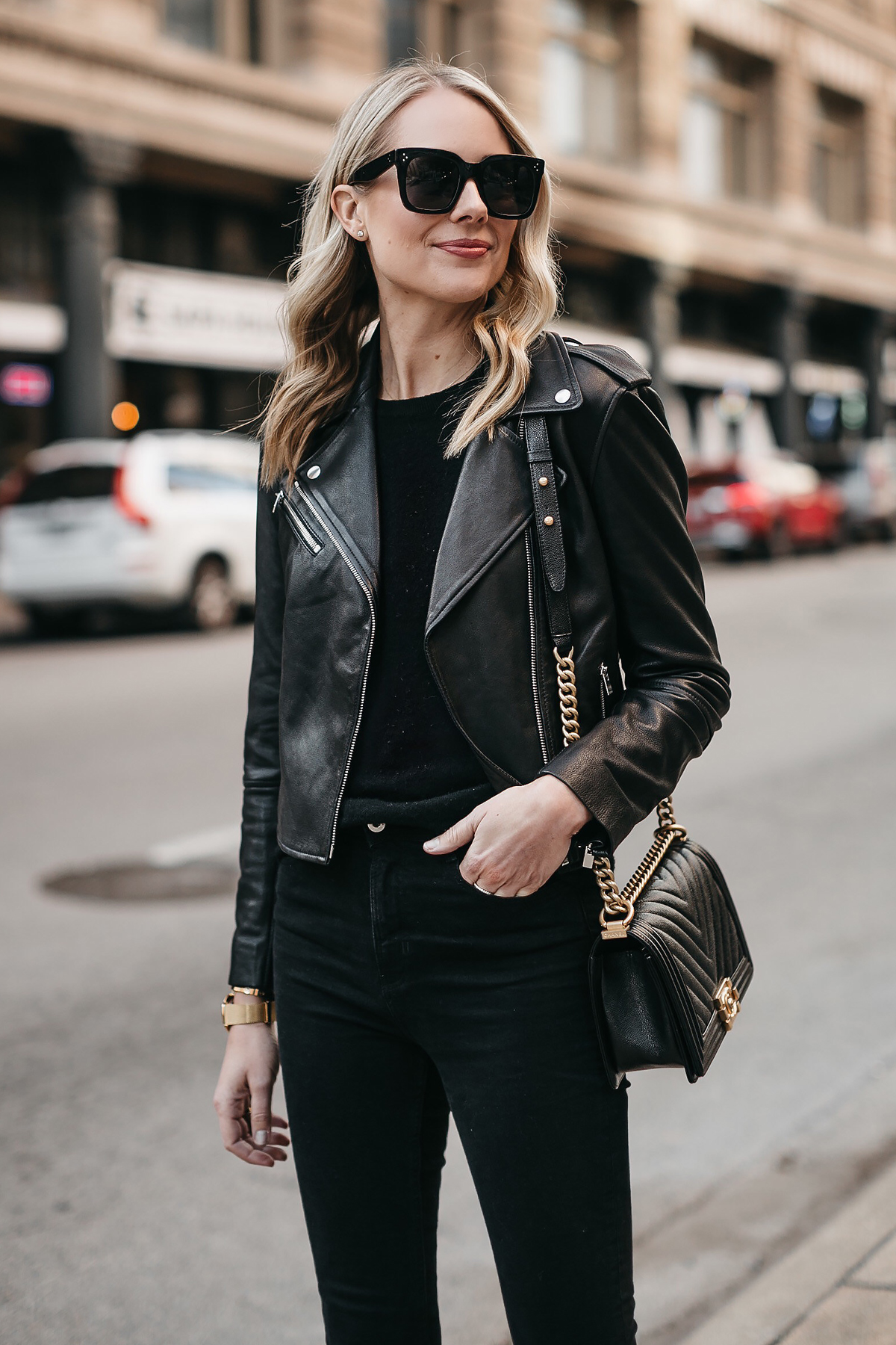 A Stylish Way to Wear a Black Leather Jacket | Fashion Jackson