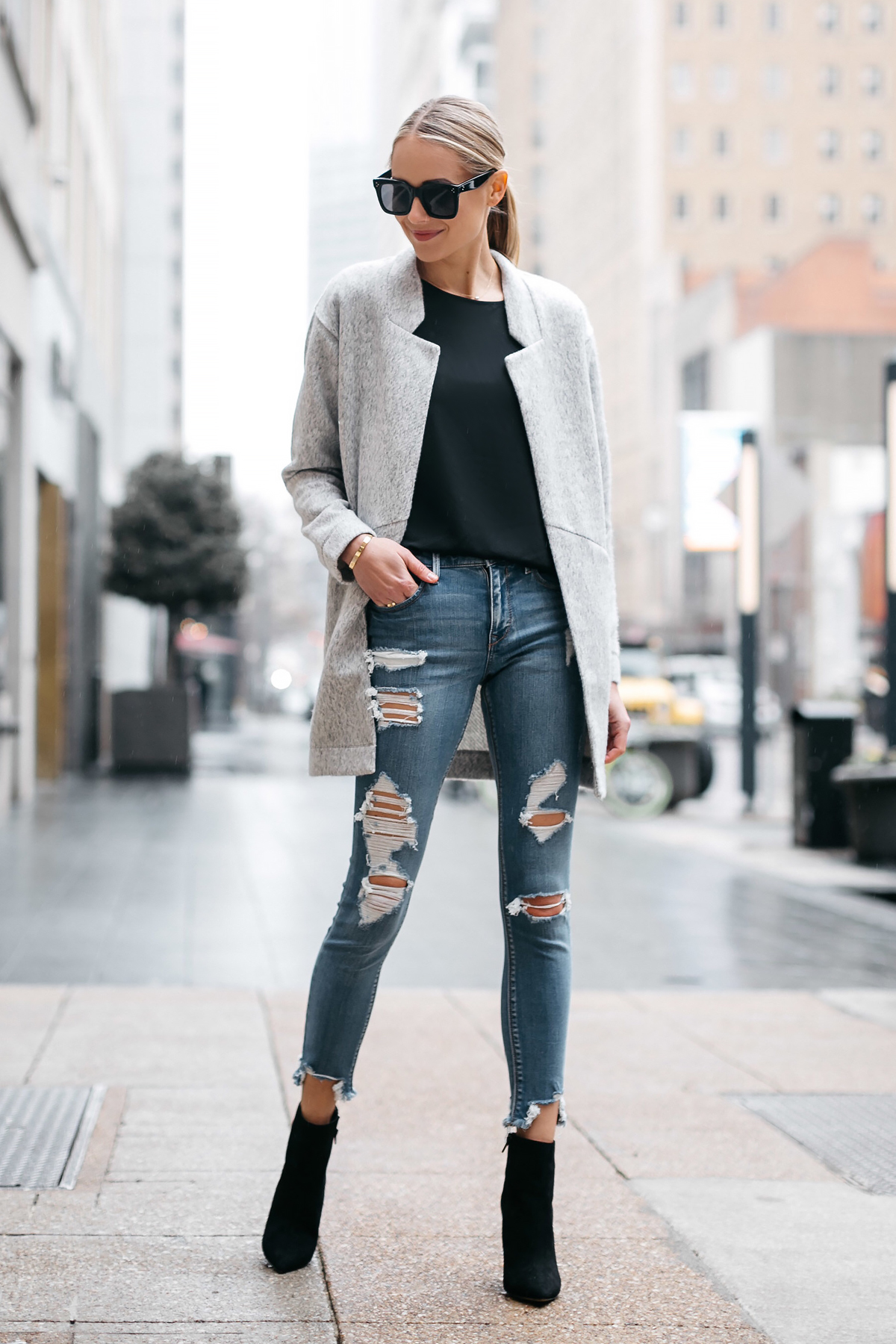 jeans and black booties