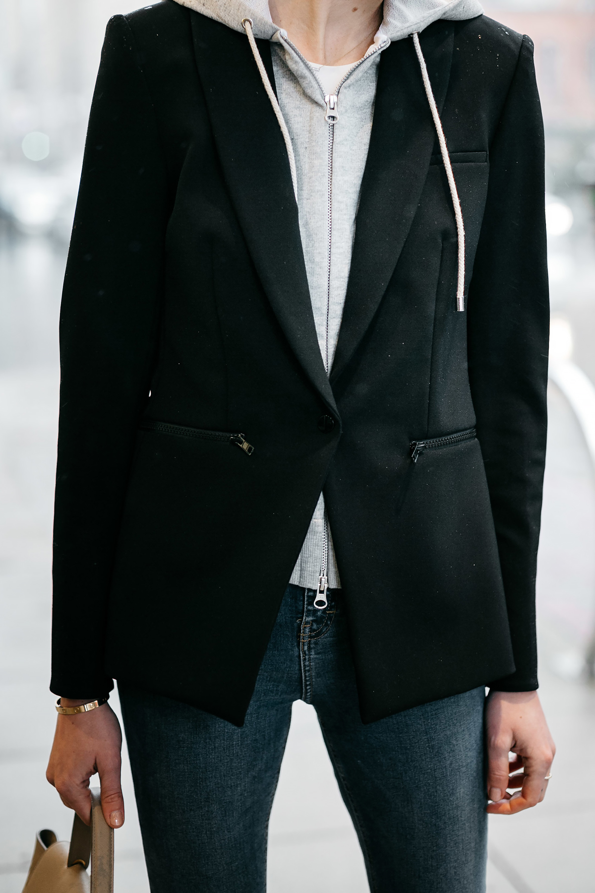 Woman Wearing Veronica Beard Scuba Jacket Fashion Jackson Dallas Blogger Fashion Blogger Street Style