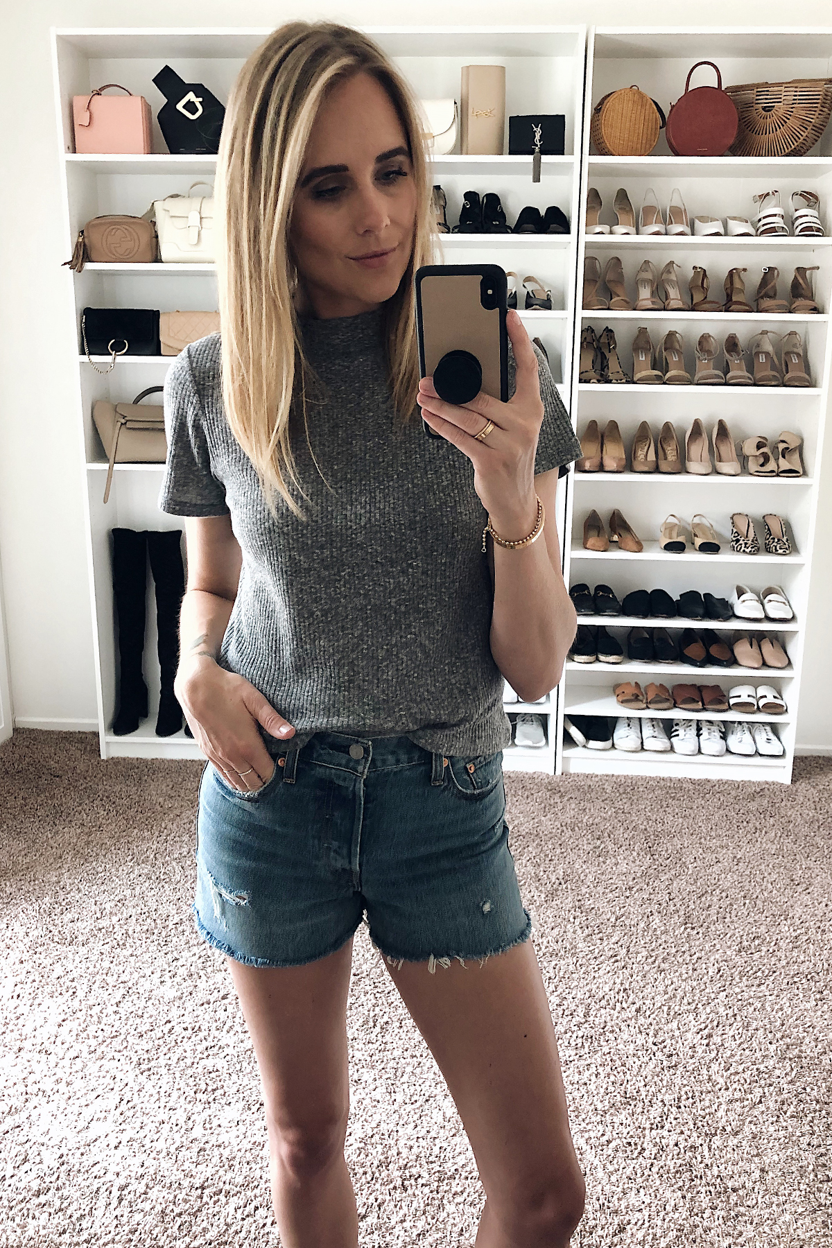 levi's 501 long denim shorts