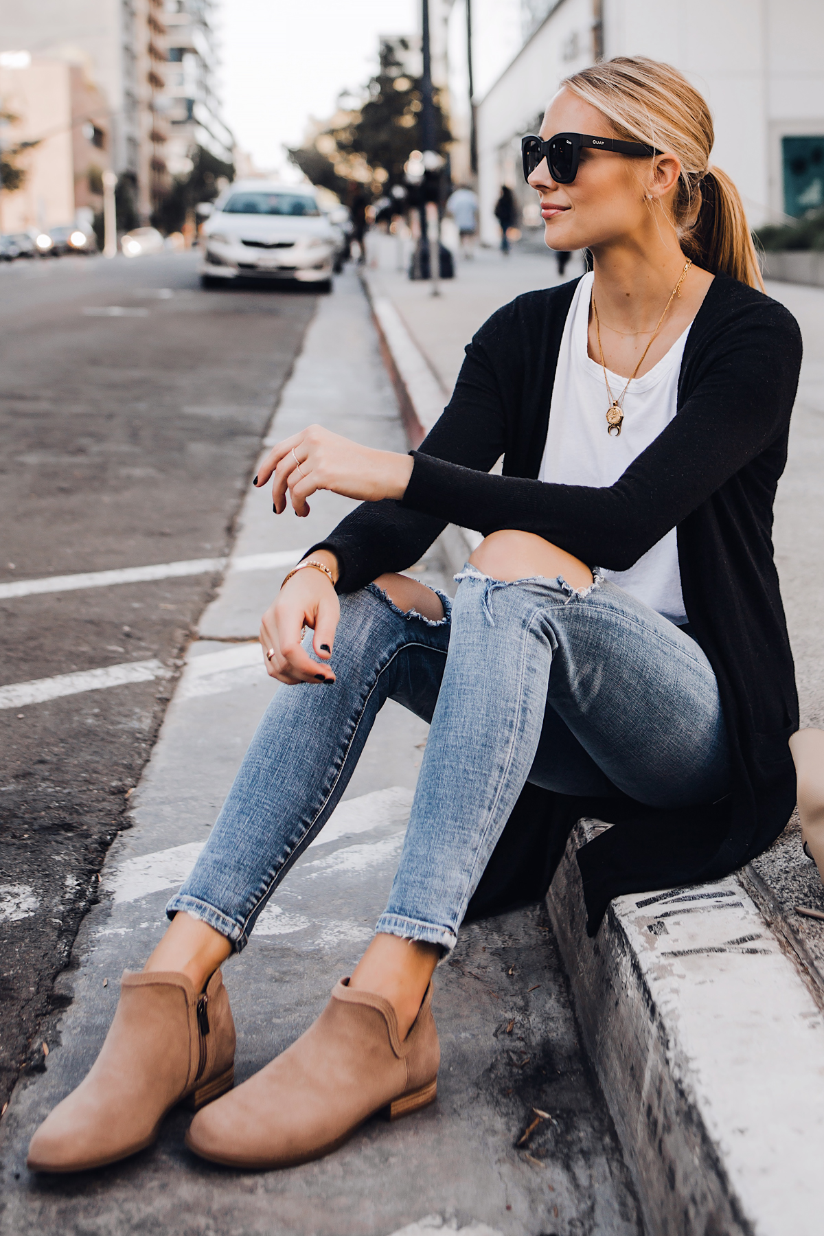 ripped jeans and uggs