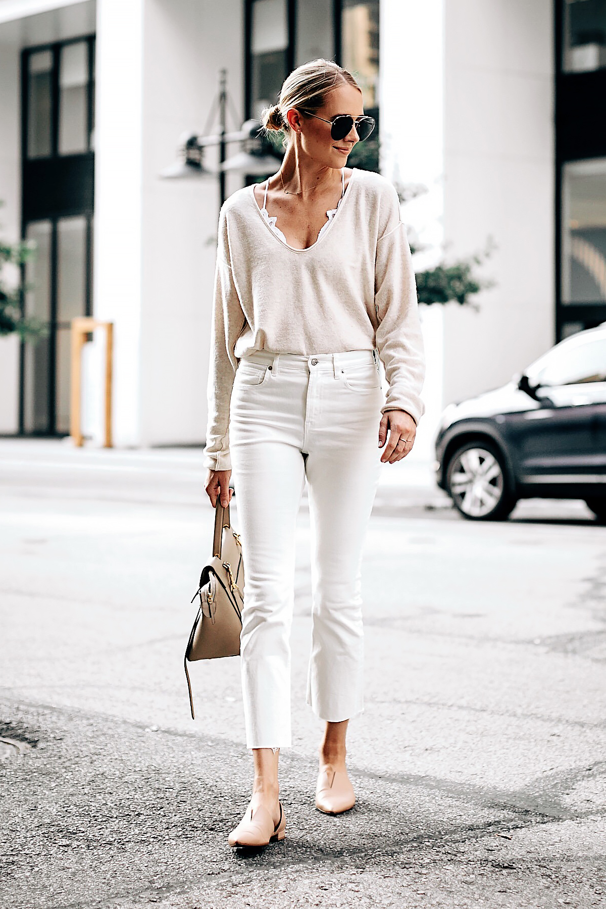 Logisch Trillen Gebeurt 16 Ways to Wear White Cropped Jeans this Spring - Fashion Jackson