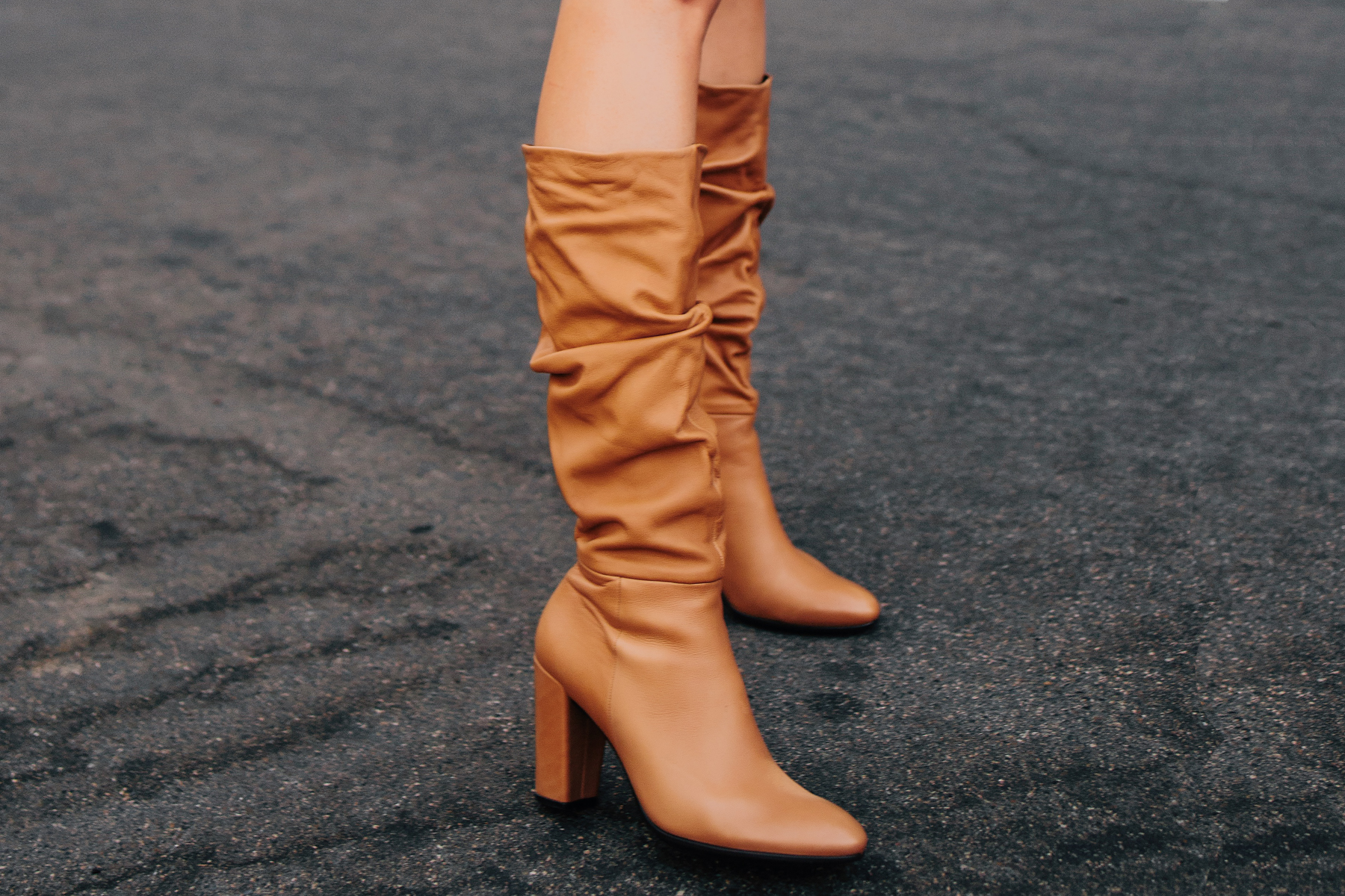 Fashion Jackson Ecco Tan Leather Heeled Boots