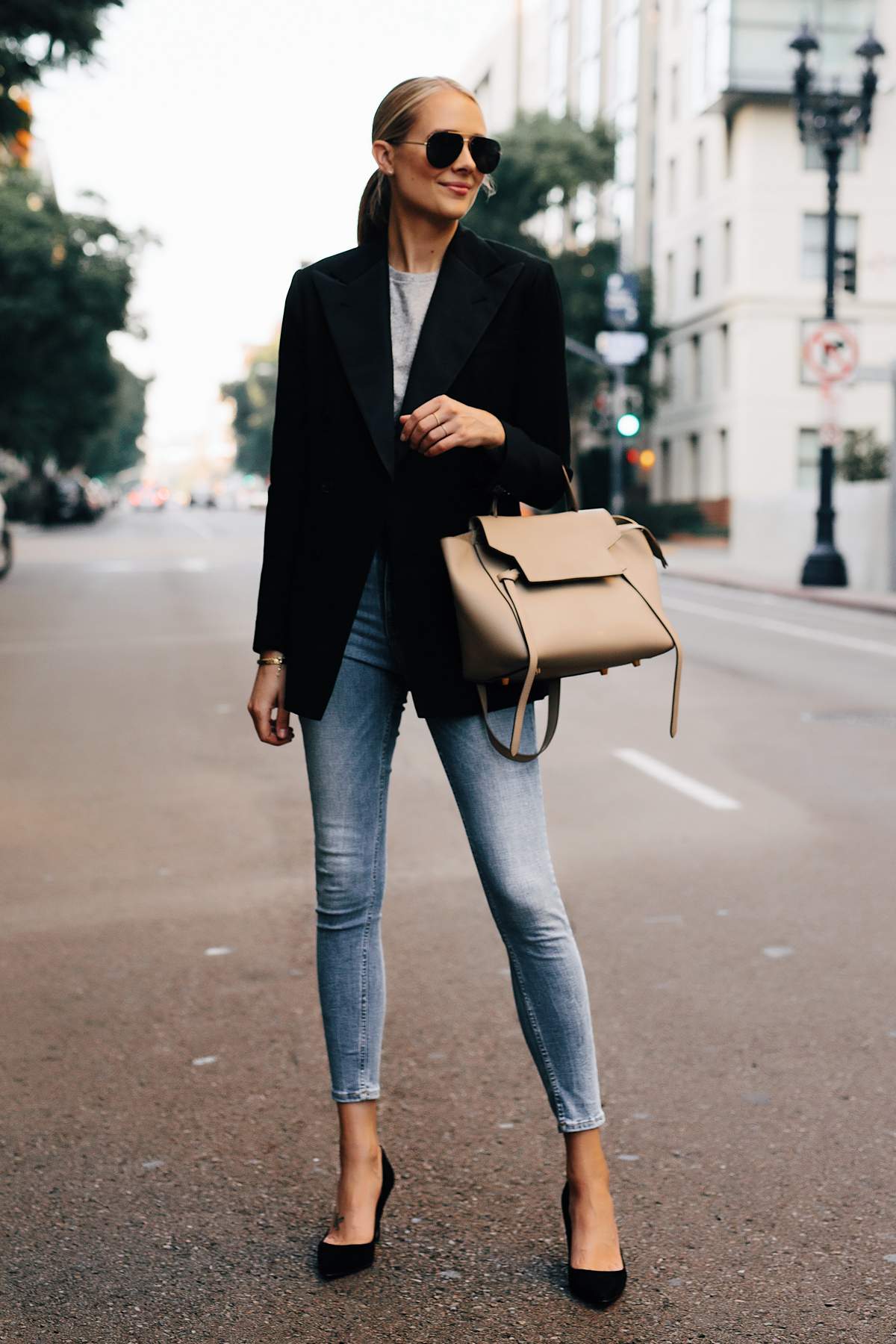 skinny jeans work outfit