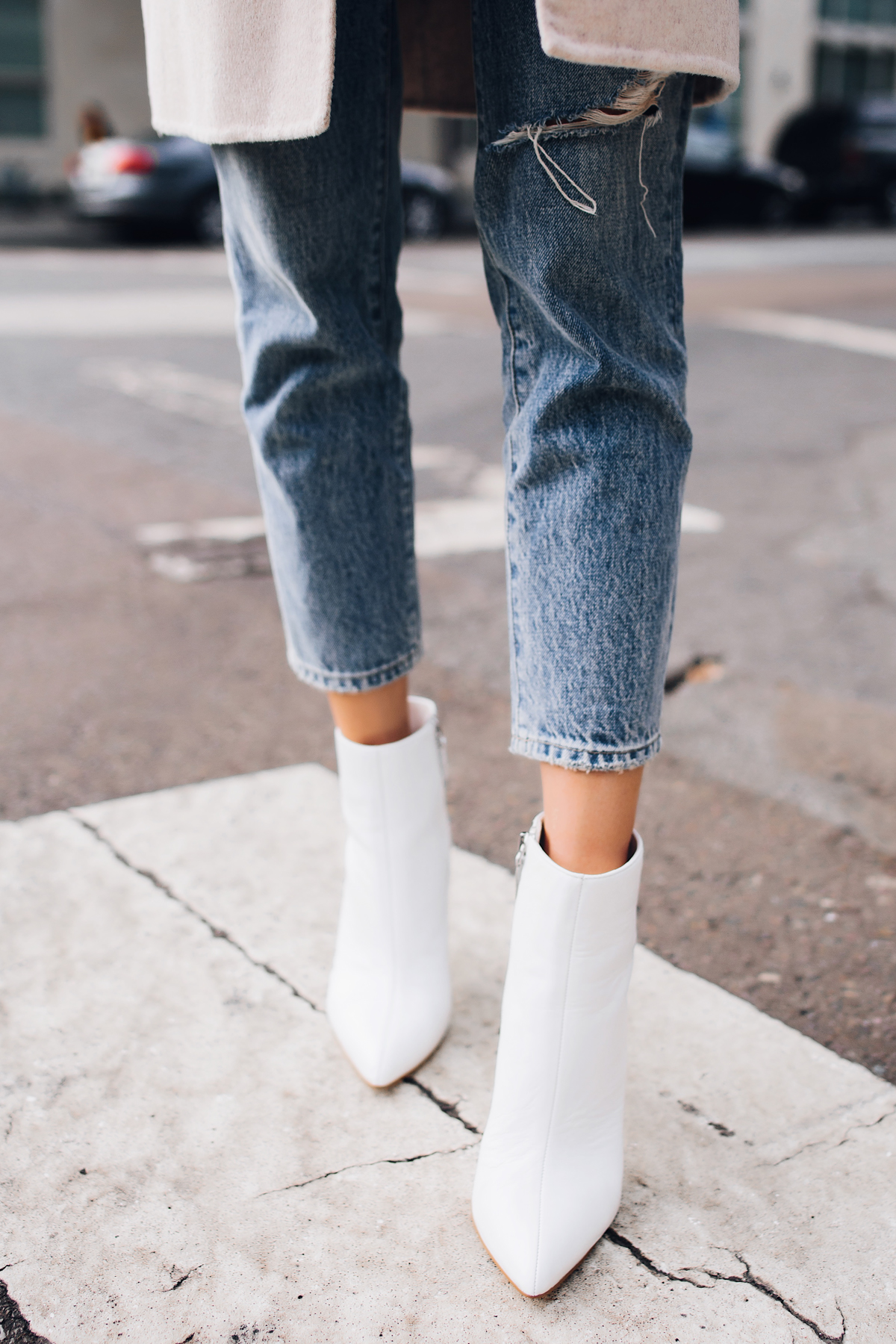 white ankle boots fashion