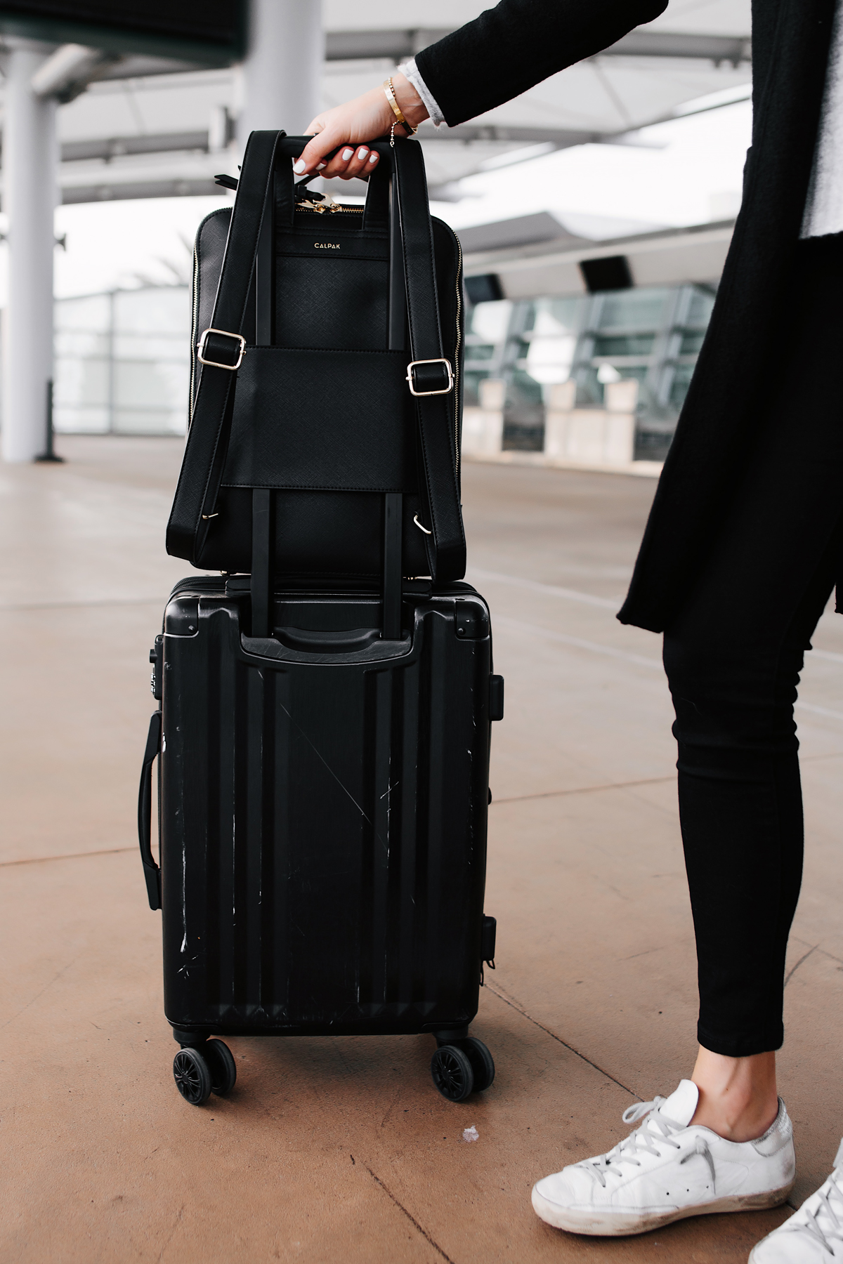 Calpak Kaya Black Backpack Calpak Black Luggage Airport Style