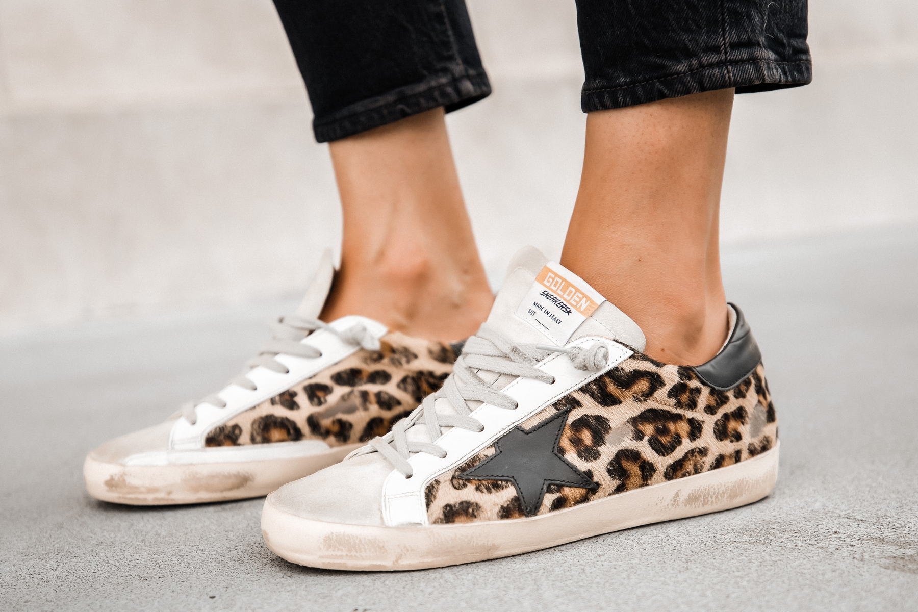 goose leopard sneakers