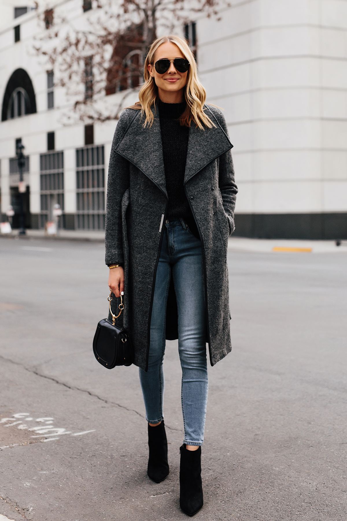 grey booties outfit