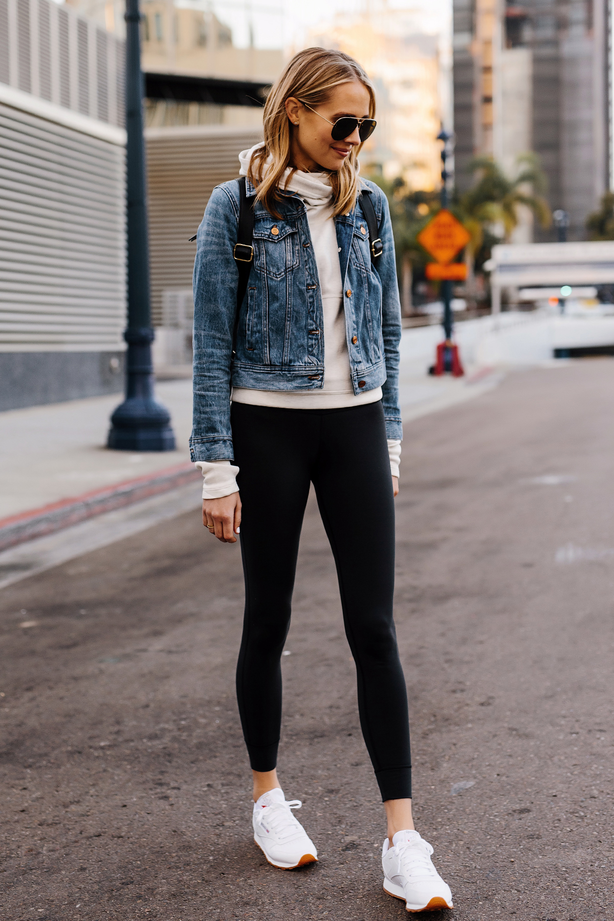 white reebok outfit