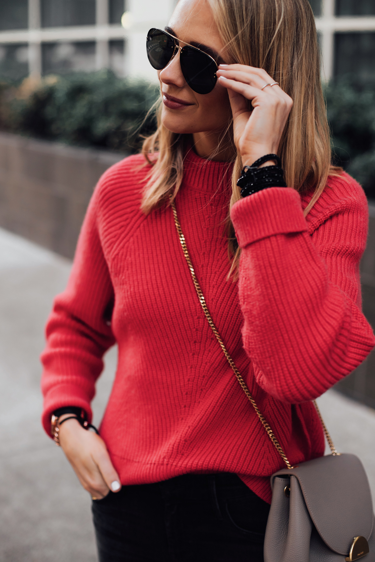 Easy Holiday Outfit Ideas, Red Wrap Skirt